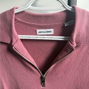 Jack & Jones Pink Half-Zip Shirt